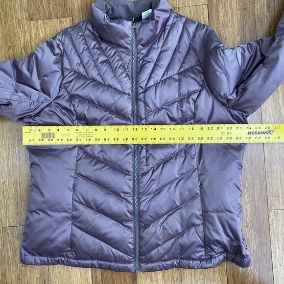 Eddie Bauer Goose Down Filled Puffer Jacket Purple Quilted Coat Size 2XL - Picture 9 of 9
